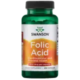Swanson Folic Acid Фолиева киселина 800 мкг х 250 капсули