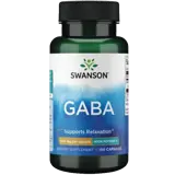 Swanson GABA 500 мг Гама-аминомаслена киселина за релаксация и фокус х 100 капсули