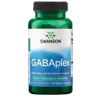 Swanson Gabaplex с L-тирозин и L-теанин За релаксация и емоционална подкрепа х 60 веган капсули