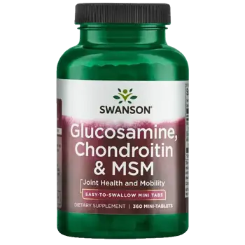 Swanson Glucosamine, Chondroitin & MSM Мини таблетки за здраве на ставите