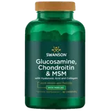 Swanson Glucosamine, Chondroitin & MSM with Hyaluronic Acid and Collagen За гъвкавост и възстановяване на ставите х 90 капсули