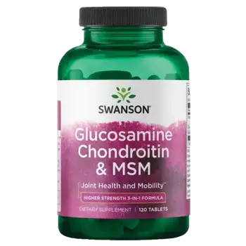 Swanson Glucosamine Chondroitin & MSM Висока концентрация за стави и мобилност х 120 таблетки