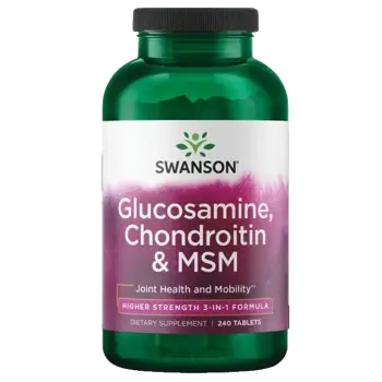 Swanson Glucosamine, Chondroitin & MSM Висока Концентрация за здрави стави и мобилност