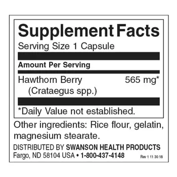Swanson Hawthorn Berry Глог за сърдечно-съдовата система х 250 капсули