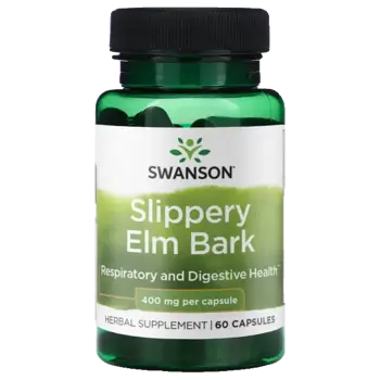 Swanson Slippery Elm Bark Хлъзгав бряст кора 400 мг х 60 капсули