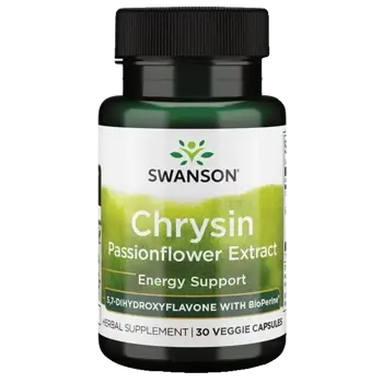 Swanson Chrysin Passionflower Extract Екстракт от пасифлора за енергия и подкрепа х 30 веге капсули