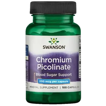 Swanson Chromium Picolinate Хром Пиколинат за контрол на кръвната захар х 100 капсули