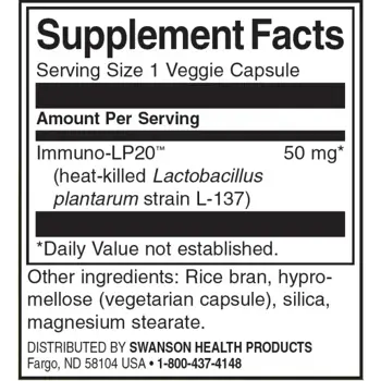 Swanson Immunobiotic Immuno-LP20™ Имунобиотик за силен имунитет