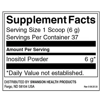 Swanson Inositol Powder Инозитол на прах за нервна система и метаболизъм 227 гр