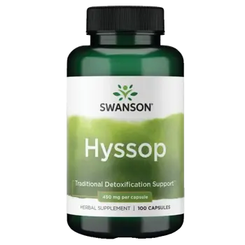Swanson Исоп (Hyssop) Традиционна подкрепа за детоксикация х 100 капсули