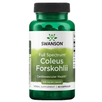 Swanson Coleus Forskohlii 400 мг Колеус Форсколий за сърдечно-съдово здраве х 60 капсули