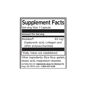 Swanson Hyaluronic Acid Complex За здрави стави и мобилност х 60 капсули