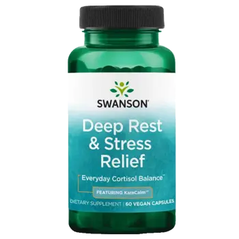 Swanson Deep Rest & Stress Relief Комплекс за облекчаване на стреса с KaraCalm 60 веган капсули
