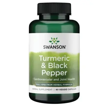 Swanson Turmeric & Black Pepper Куркума и черен пипер за стави и сърце х 90 веге капсули