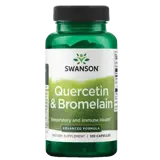 Swanson Quercetin & Bromelain Advanced Formula Усъвършенствана формула за дихателни пътища и имунитет