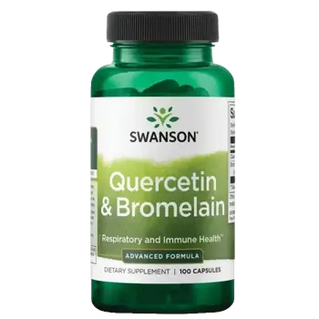 Swanson Quercetin & Bromelain Advanced Formula Усъвършенствана формула за дихателни пътища и имунитет