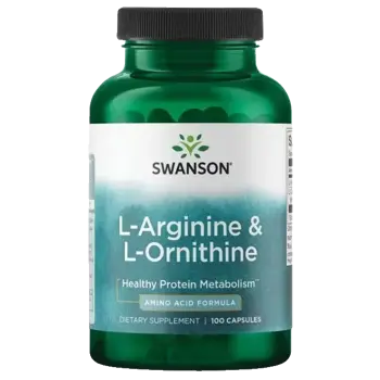 Swanson L-Arginine & L-Ornithine За мускулен растеж и възстановяване х 100 капсули