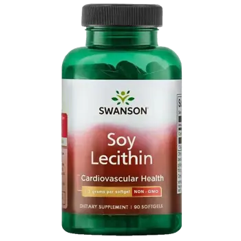 Swanson Lecithin Non-GMO В подкрепа на сърдечно-съдовата система и мозъчната функция х 90 софтгел капсули