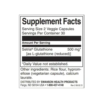 Swanson L-Glutathione Мощен антиоксидант и детоксикатор