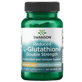 Swanson L-Glutathione Double Strength Мощен антиоксидант за имунна подкрепа х 60 капсули