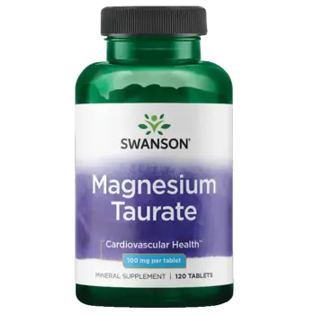 Swanson Magnesium Taurate Магнезиев Таурат за сърдечно-съдово здраве х 120 таблетки