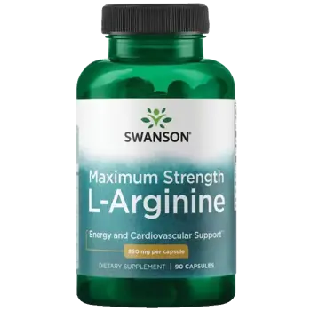 Swanson Maximum Strength L-Arginine В подкрепа на енергията и сърдечно-съдовата система х 90 веге капсули