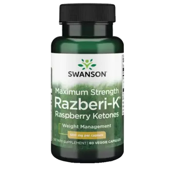 Swanson Raspberry Ketones Maximum Strength Малинови кетони максимална сила х 60 веге капсули