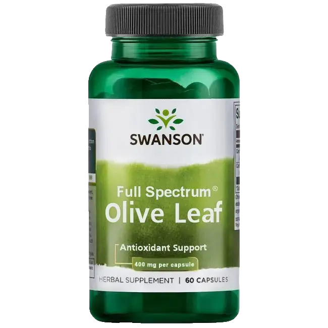 Swanson Full Spectrum Olive Leaf Маслинови листа 400 мг х 60 капсули