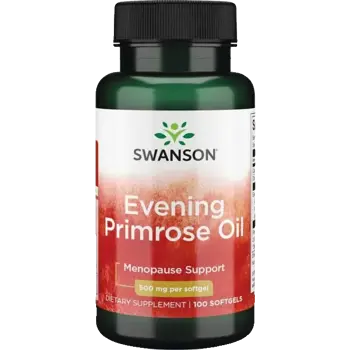 Swanson Evening Primrose Oil 500 мг Масло от Вечерна Иглика за женско здраве и красива кожа х 100 софтгел капсули