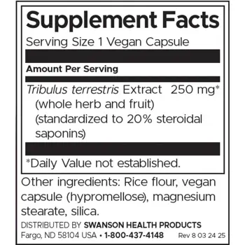 Swanson Mega Tribulus Extract Екстракт от Трибулус Терестрис за подкрепа на тестостерона