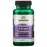 Swanson Mineral Citrate Complex Калций, Магнезий, Цинк, Калий - 60 капсули