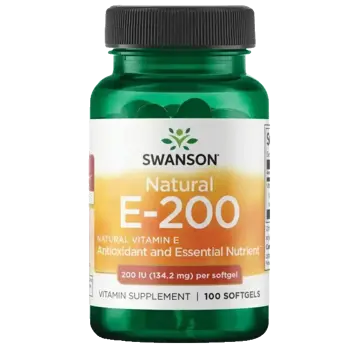 Swanson Natural E-200 IU Естествен Витамин Е за антиоксидантна защита