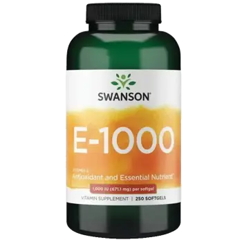 Swanson Натурален витамин Е E-1000 Антиоксидант и Основно Хранително Вещество х 250 софтгел