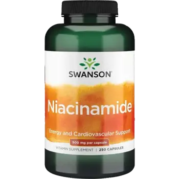 Swanson Niacinamide 500 мг за енергия и сърдечно-съдова подкрепа