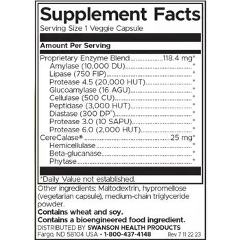 Swanson N-Zymes Digestive Health Ензими за храносмилане х 90 веге капсули