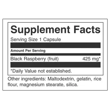Swanson Full Spectrum Black Raspberry Антиоксидантна подкрепа х 60 капсули