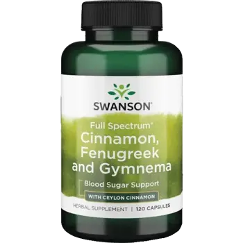 Swanson Full Spectrum Cinnamon, Fenugreek and Gymnema За поддържане на кръвната захар х 120 капсули