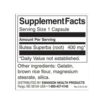 Swanson Full Spectrum Butea Superba Root В подкрепа на сексуалното здраве х 60 капсули