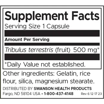 Swanson Full Spectrum Tribulus Fruit Пълен спектър плод Трибулус терестрис