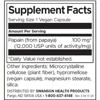 Swanson Papaya Enzyme Papain Ензим от Папая