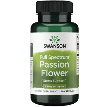 Swanson Full Spectrum Passion Flower Подкрепа при стрес и за спокоен сън х 60 веге капсули