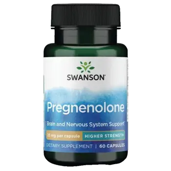 Swanson Pregnenolone 25 mg Подкрепа за мозъка и нервната система х 60 капсули
