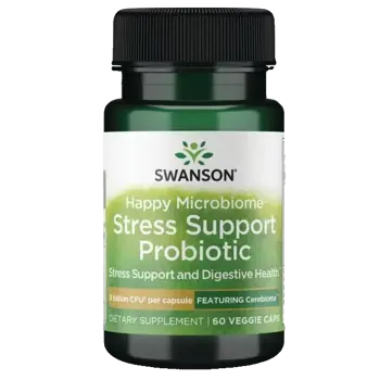 Swanson Happy Microbiome Stress Support Probiotic В подкрепа срещу стреса