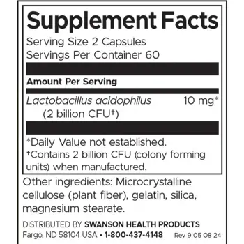 Swanson Probiotic for Daily Wellness Пробиотик за ежедневна поддръжка х 120 капсули