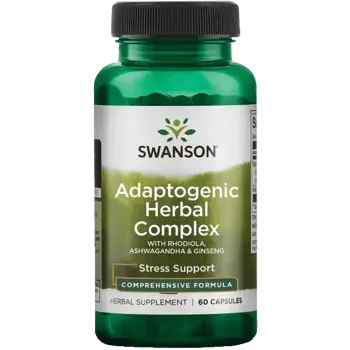 Swanson Rhodiola, Ashwagandha, Ginseng Complex Адаптогенен билков комплекс х 60 капсули