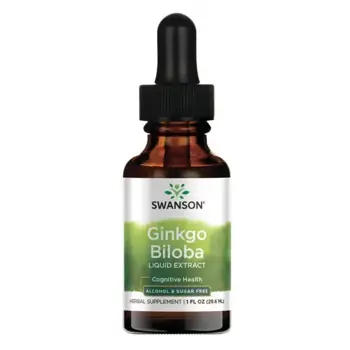 Swanson Ginkgo Biloba Liquid Extract Течен екстракт от гинко билоба без алкохол и захар