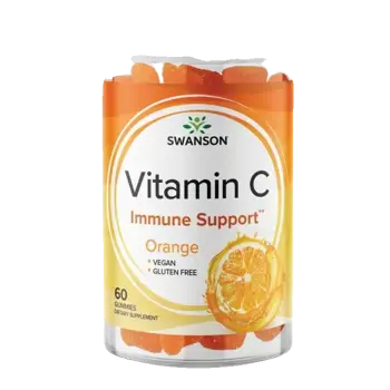 Swanson Vitamin C Immune Support Orange Дъвчащи таблетки с вкус на портокал