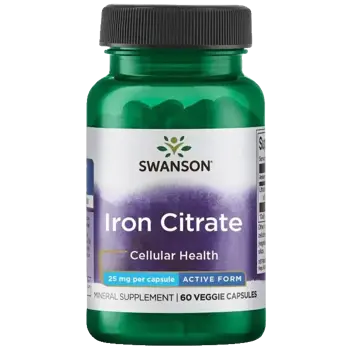 Swanson Iron Citrate Железен Цитрат 25 мг х 60 веге капсули