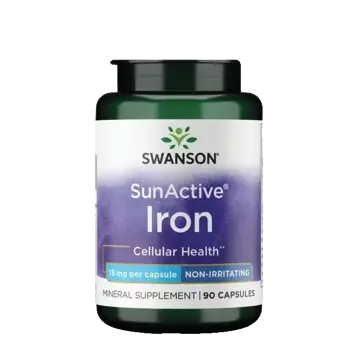 Swanson SunActive Iron Желязо, което не дразни стомаха х 90 капсули