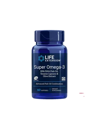 Life Extension Super Omega-3 Омега-3 от риба с добавени Лигнан от сусам и Маслина х 60 софтгел капсули